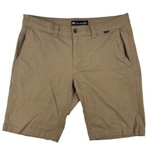 Travis Mathew Wanderlust Khaki Shorts 9" Inseam Mens 32